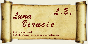 Luna Birucić vizit kartica